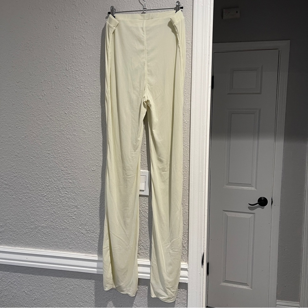 SKIMS women’s swim cover up sheer pants Cream Wide Leg 4X NWT - Picture 7 of 9